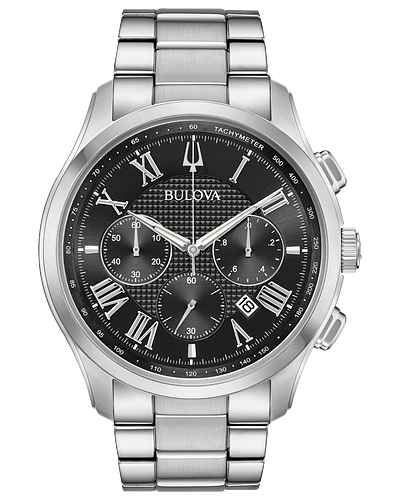 Bulova Classic Chronograph Black Dial Men's Watch 96B288