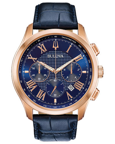 Bulova Classic Chronograph Blue Dial Men's Watch 97B170