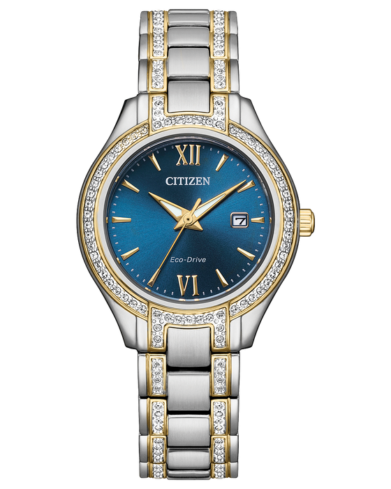 CITIZEN Silhouette Crystal Blue Dial Ladies Watch FE1234-50L