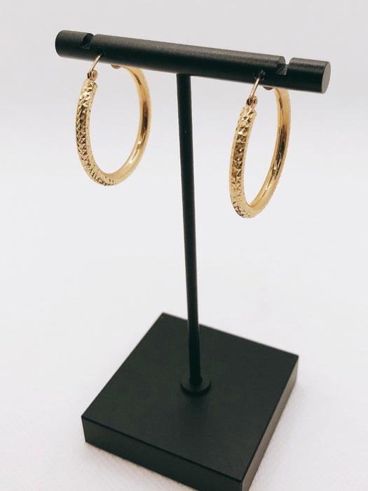 10K Yellow Gold Hoop Earrings