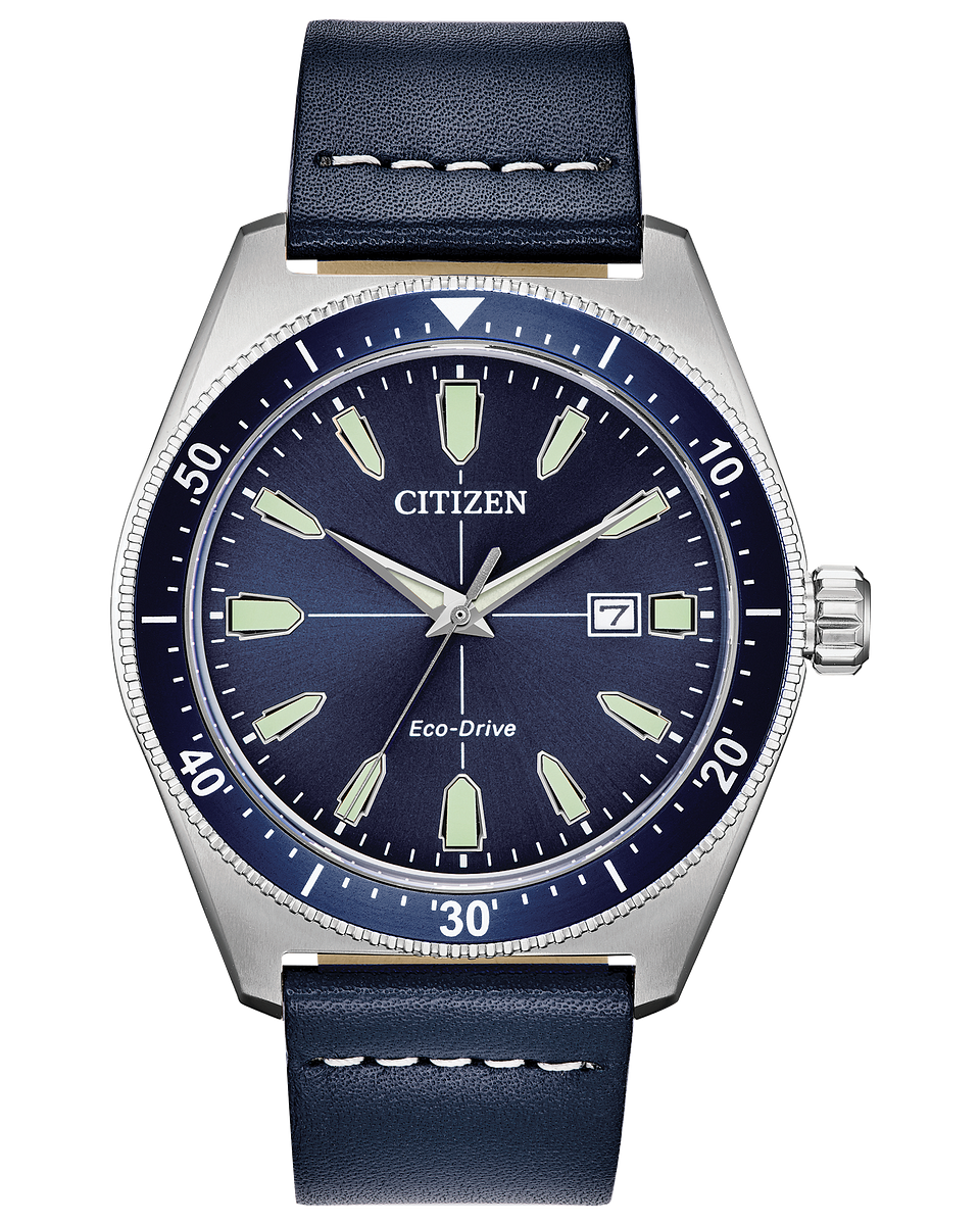 Citizen Vintage Brycen Eco-Drive Blue Dial Men's Watch AW1591-01L