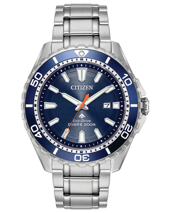 Citizen Promaster Diver 200 Meters Eco-Drive Blue Dial Steel Men's Watch BN0191-55L