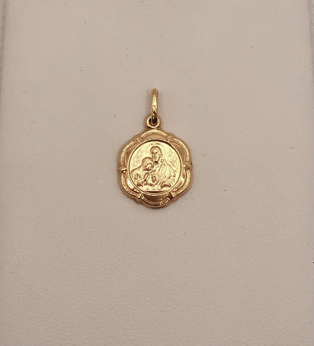 10K Yellow Gold Communion Medallion Pendant