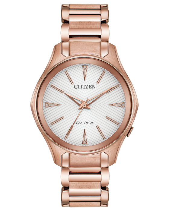 Citizen Modena White Dial Rose Gold-tone Ladies Watch EM0593-56A