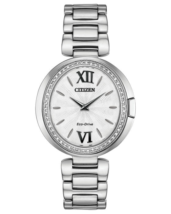 Citizen Capella Diamond Silver Dial Ladies Watch EX1500-52A