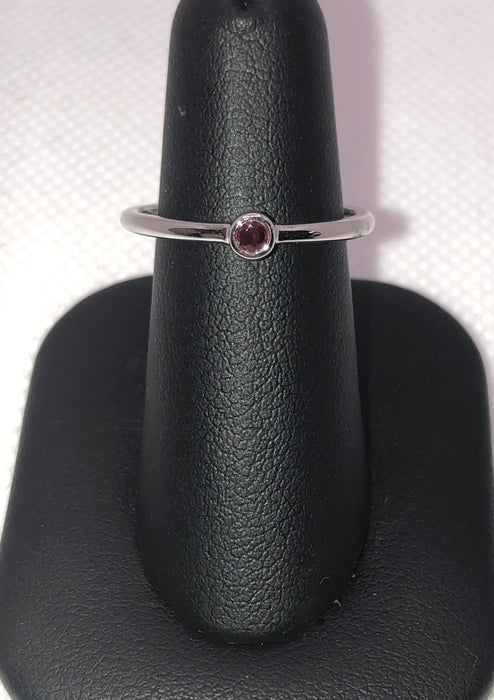 10K White Gold Ruby Ring