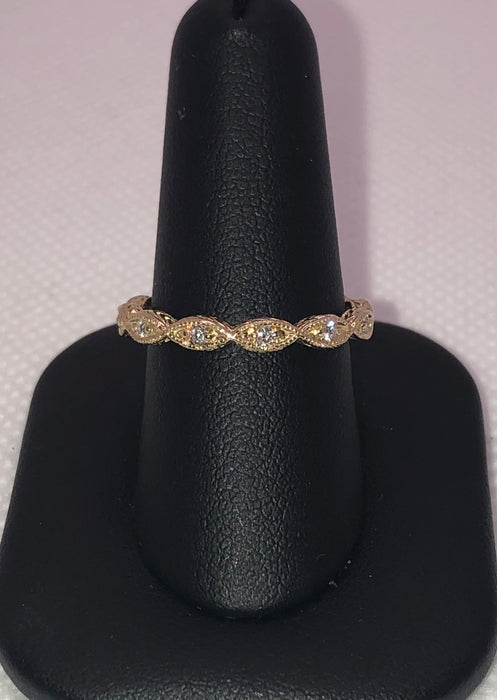 14K Yellow Gold Diamond Band Ring