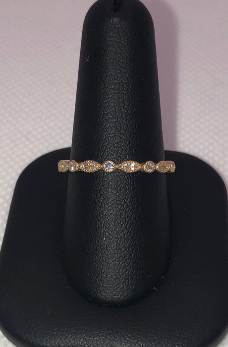 14K Yellow Gold Diamond Band Ring