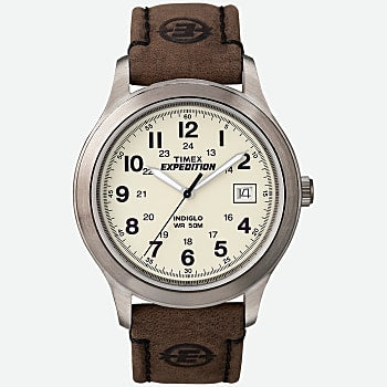 Timex Expedition Metal Field 37mm Leather Strap Watch