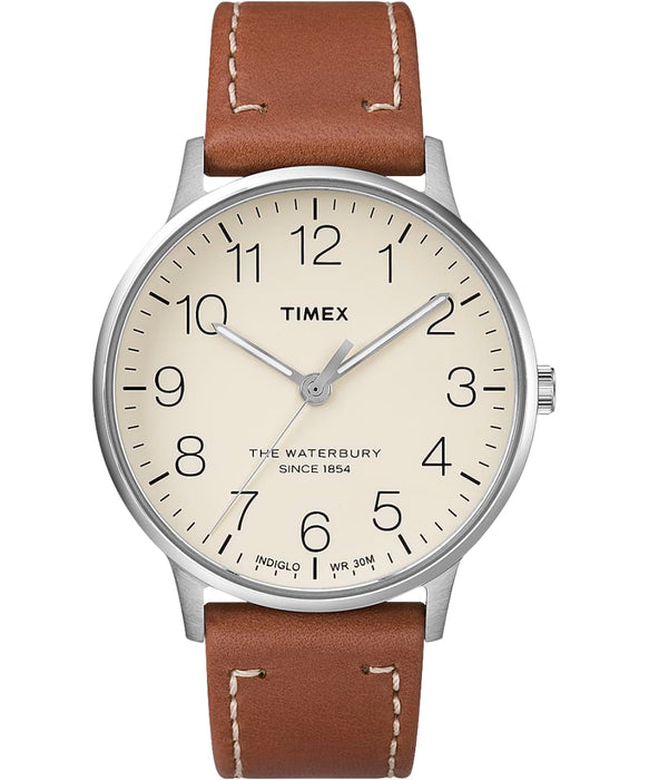 Timex Waterbury Classic 40mm Leather Strap Watch TW2R25600VQ