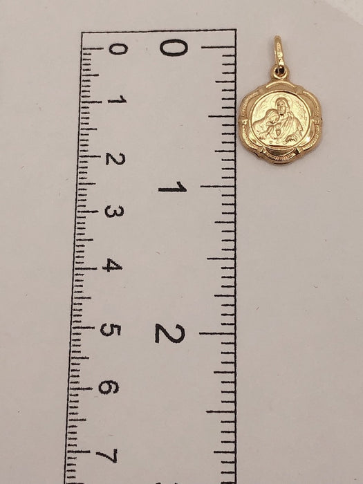 10K Yellow Gold Communion Medallion Pendant