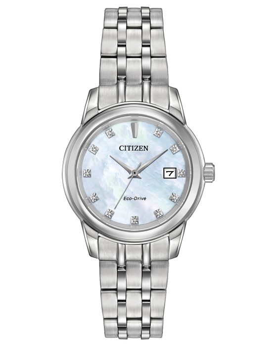 Citizen Diamond Mother of Pearl Dial Ladies Watch EW2390-50D