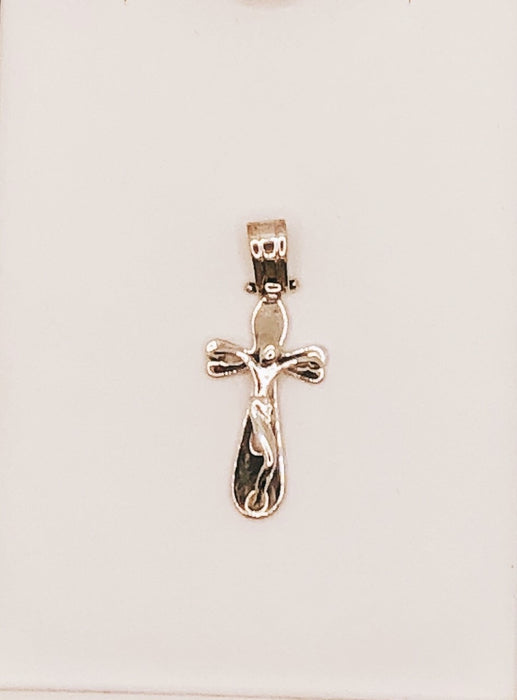 18K White Gold Cross Pendant