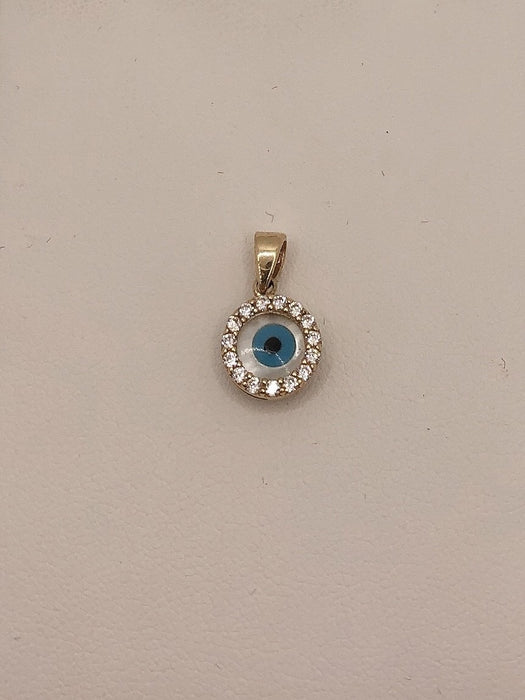 10K Yellow Gold Eye Pendant