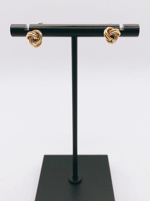 14K Yellow Gold Knot Stud Earrings