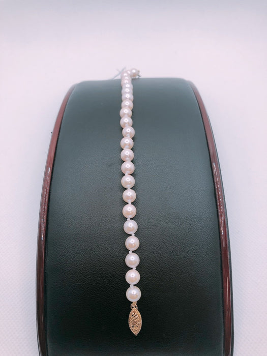 14K Gold Akoya Cultured Pearl Bracelet