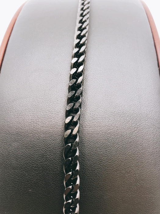 Black Stainless Steel Franco Chain Bracelet