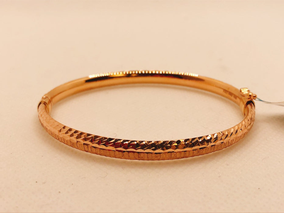 10K Rose Gold Bangel Bracelet
